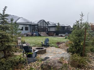 Shingled black gable